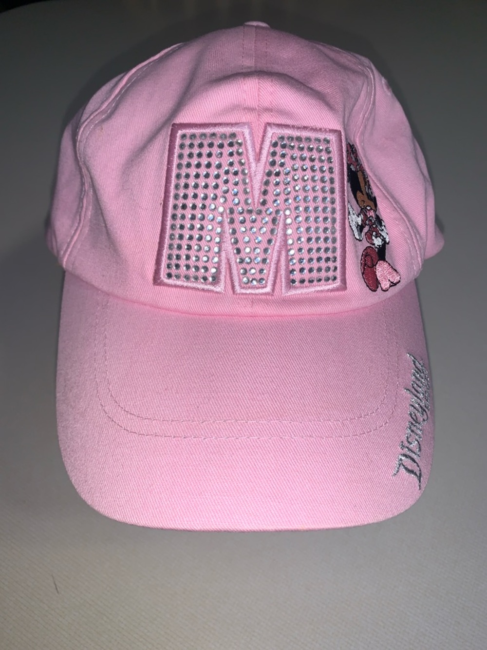 Disney Pink Adjustable Baseball Cap with Rhinestone 'M' and Minnie Patch